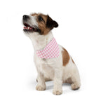 Pink Gingham Pet Bandana With Adjustable Collar