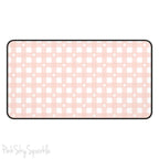 Pink Gingham and Daisy Desk Mat