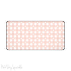 Pink Gingham and Daisy Desk Mat