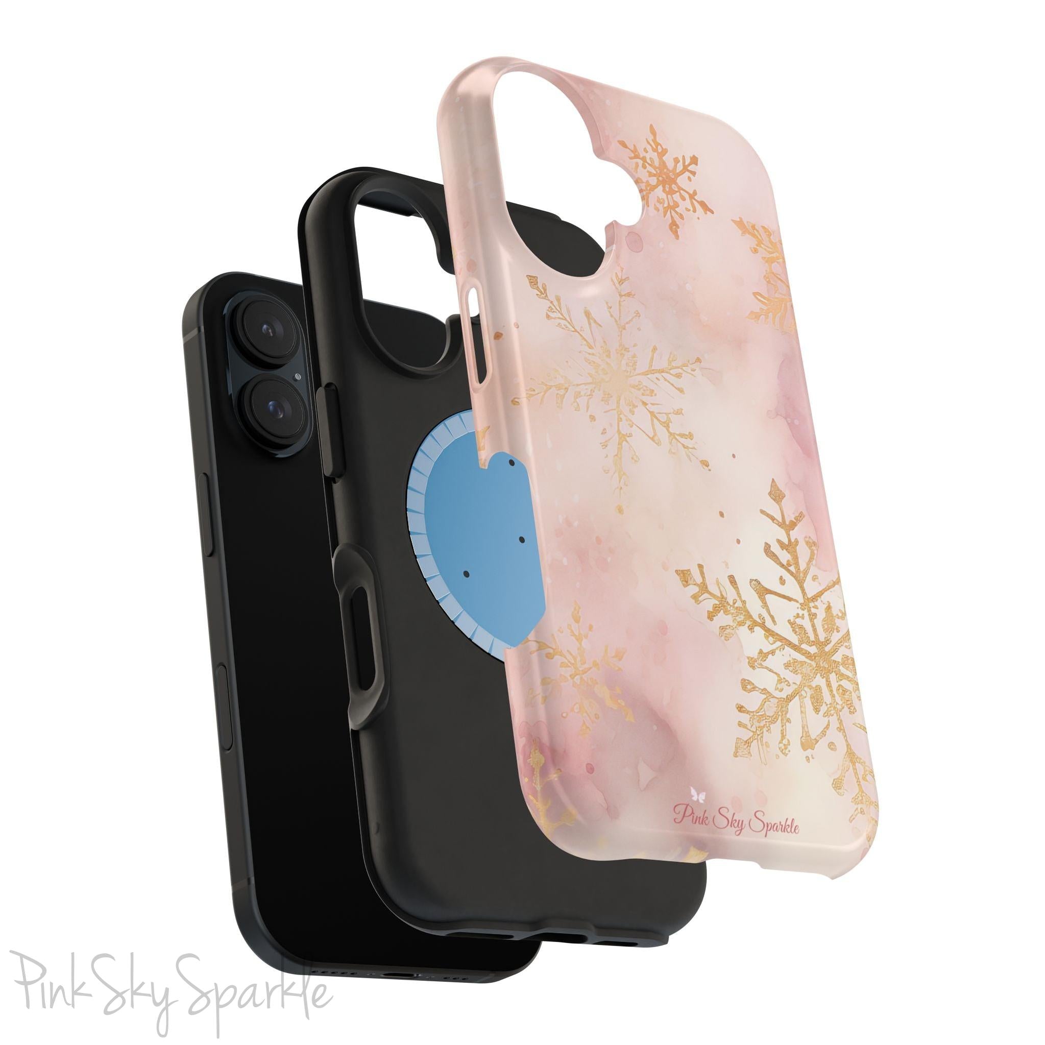 Pink & Gold Winter Wonderland Magnetic iPhone Case