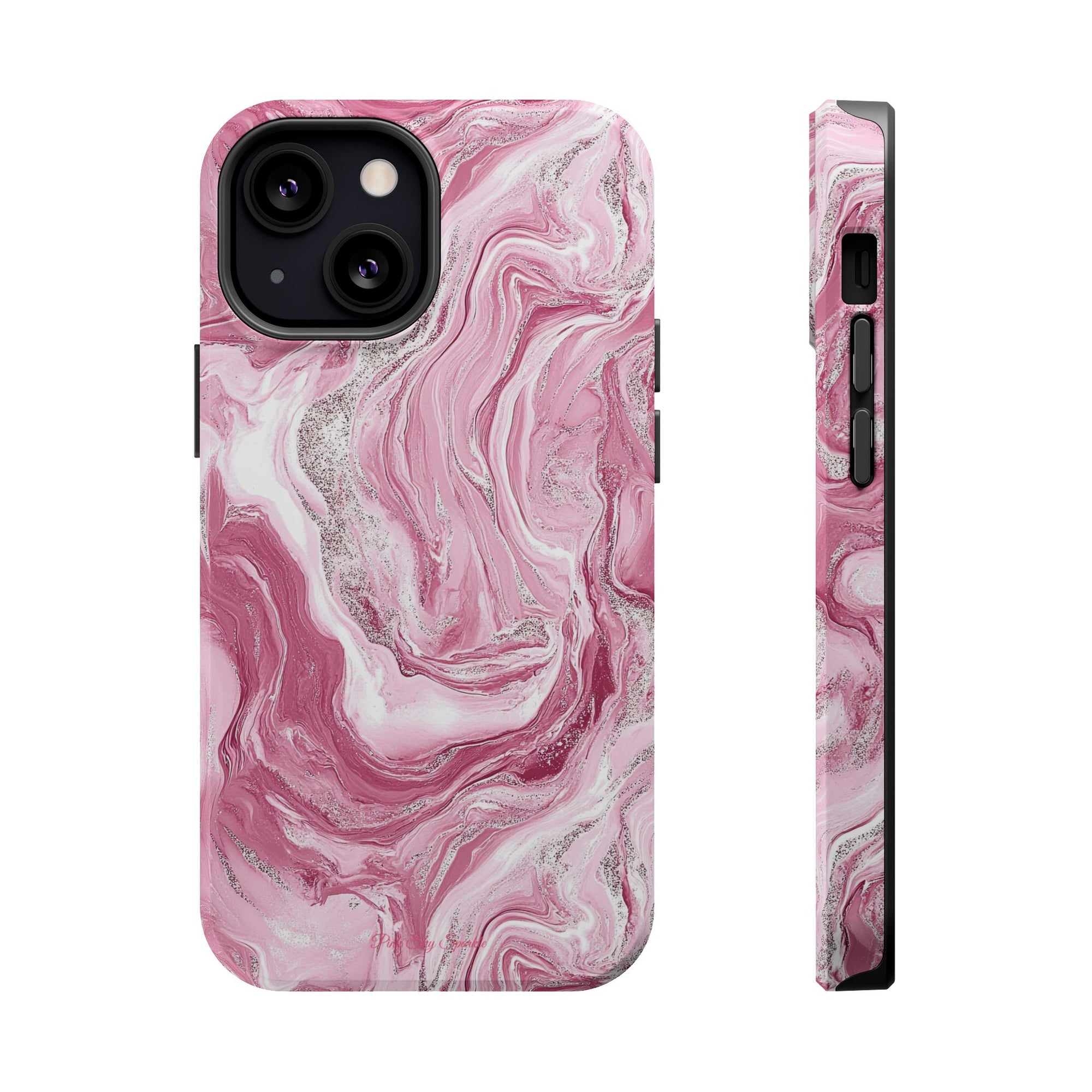 Pink Melted Marble Magnetic iPhone Case