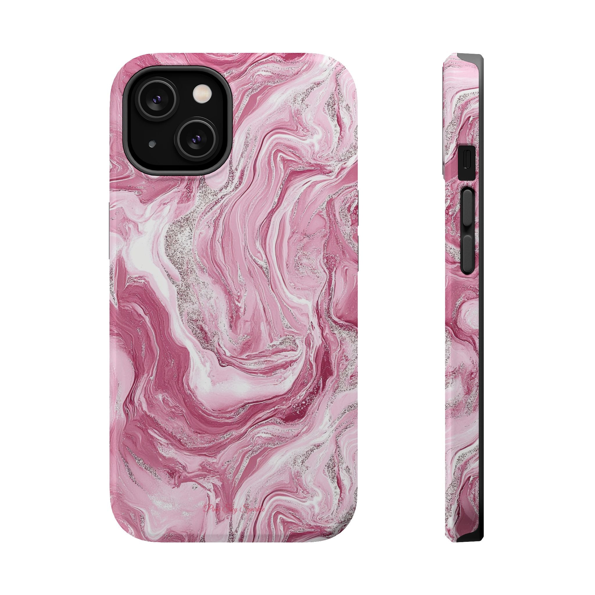 Pink Melted Marble Magnetic iPhone Case