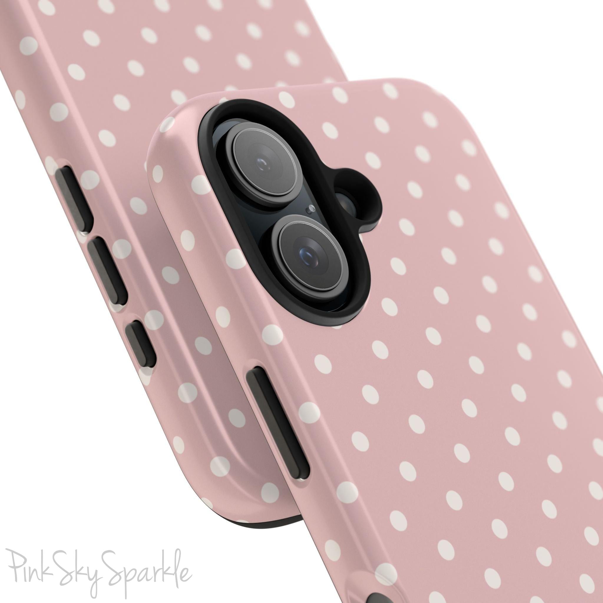 Pink Polka Dots iPhone Case