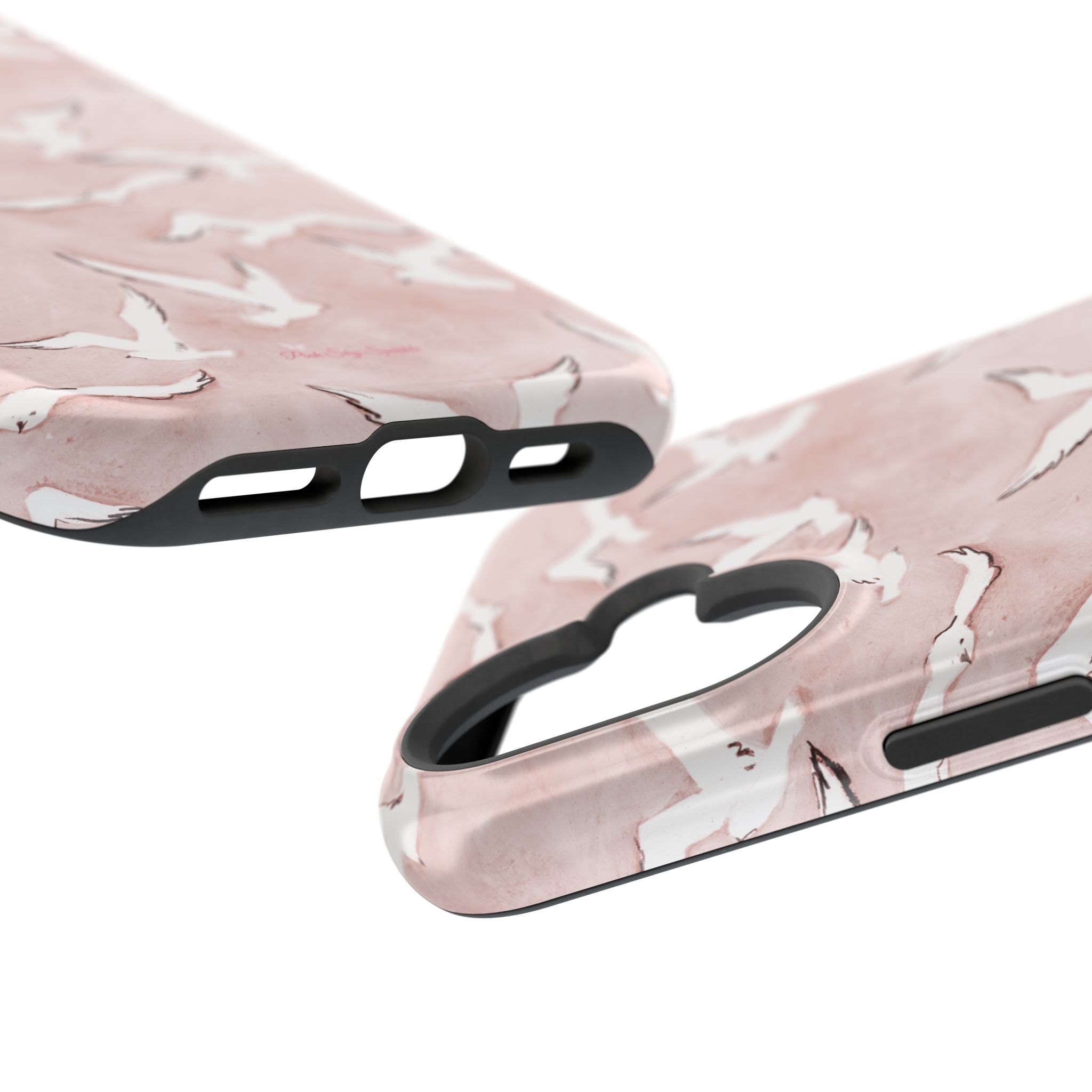 Pink Seagull Print Magnetic iPhone Case