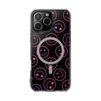 Pink Smilies Magnetic Clear Impact iPhone Case