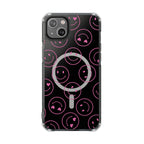 Pink Smilies Magnetic Clear Impact iPhone Case