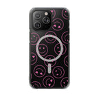 Pink Smilies Magnetic Clear Impact iPhone Case