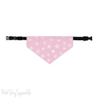 Pink Snowflake Pet Bandana with Adjustable Collar – Winter & Holiday Pet Accessory