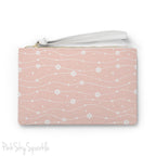 Pink Wavy Daisy Clutch Bag