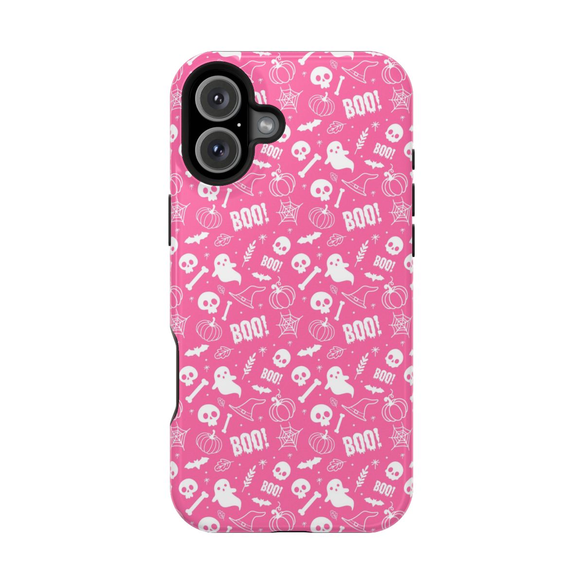 Coque magnétique rose BOO! pour iPhone