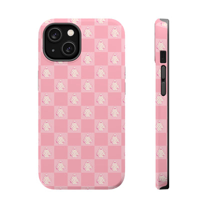 Pink Checkered Ghost iPhone Case 