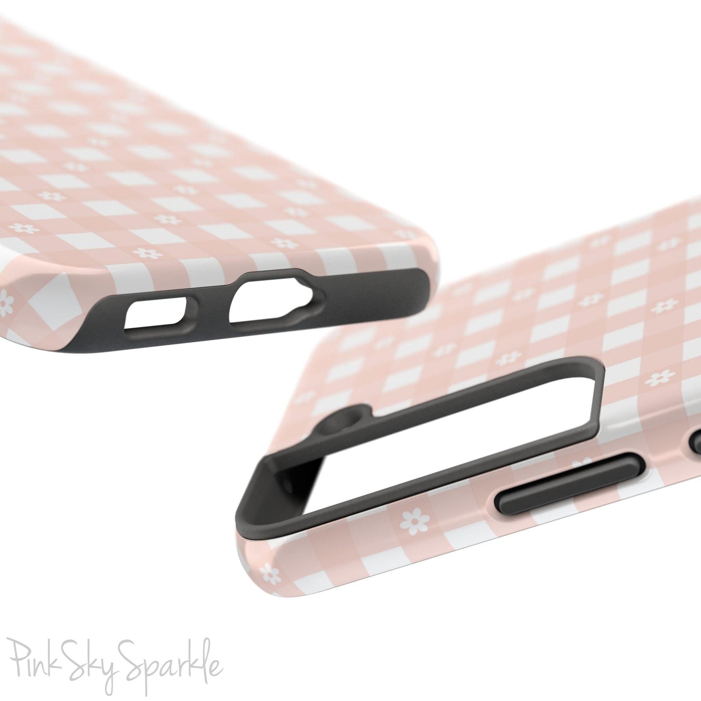 Pink Gingham and Daisy Samsung Galaxy Phone Case