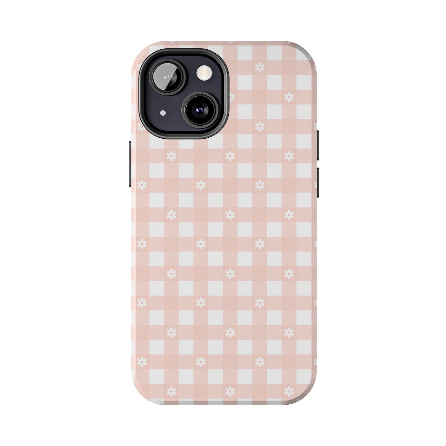 Pink Gingham and Daisy iPhone Case