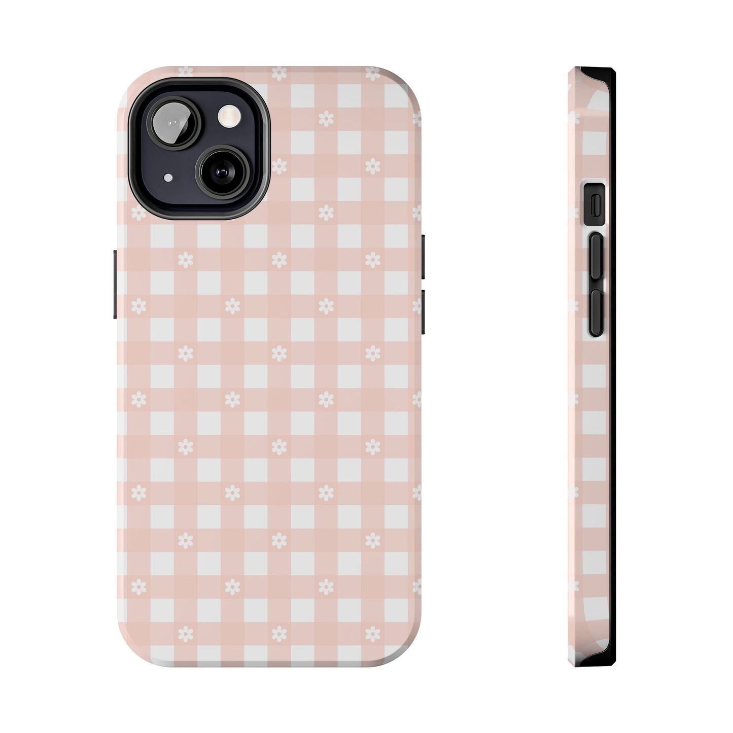 Pink Gingham and Daisy iPhone Case