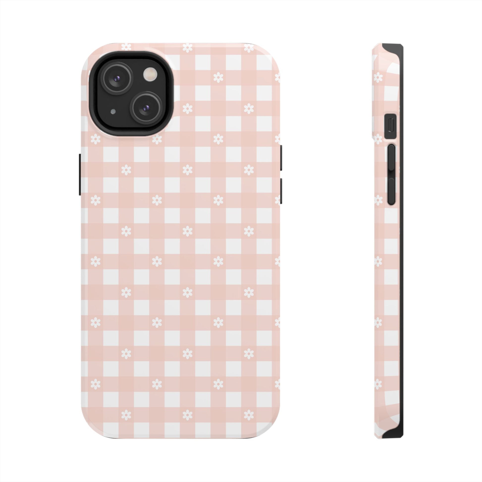 Pink Gingham and Daisy iPhone Case