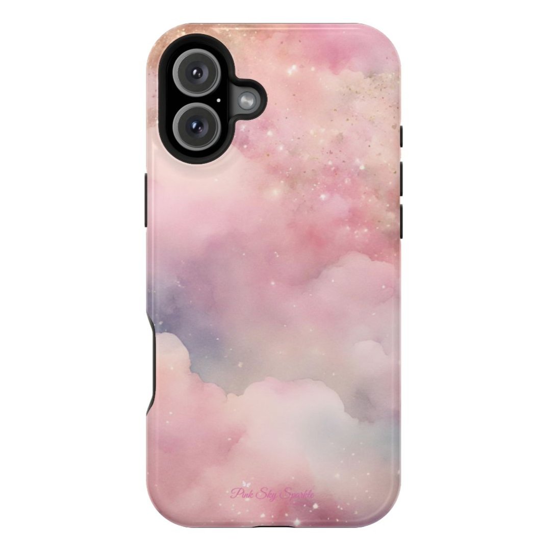 Pink Sky Magic iPhone 16 Plus Case - Pink Sky Sparkle