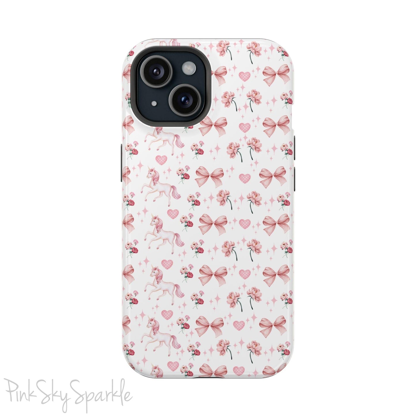 Pink Unicorn Coquette Magnetic iPhone Case