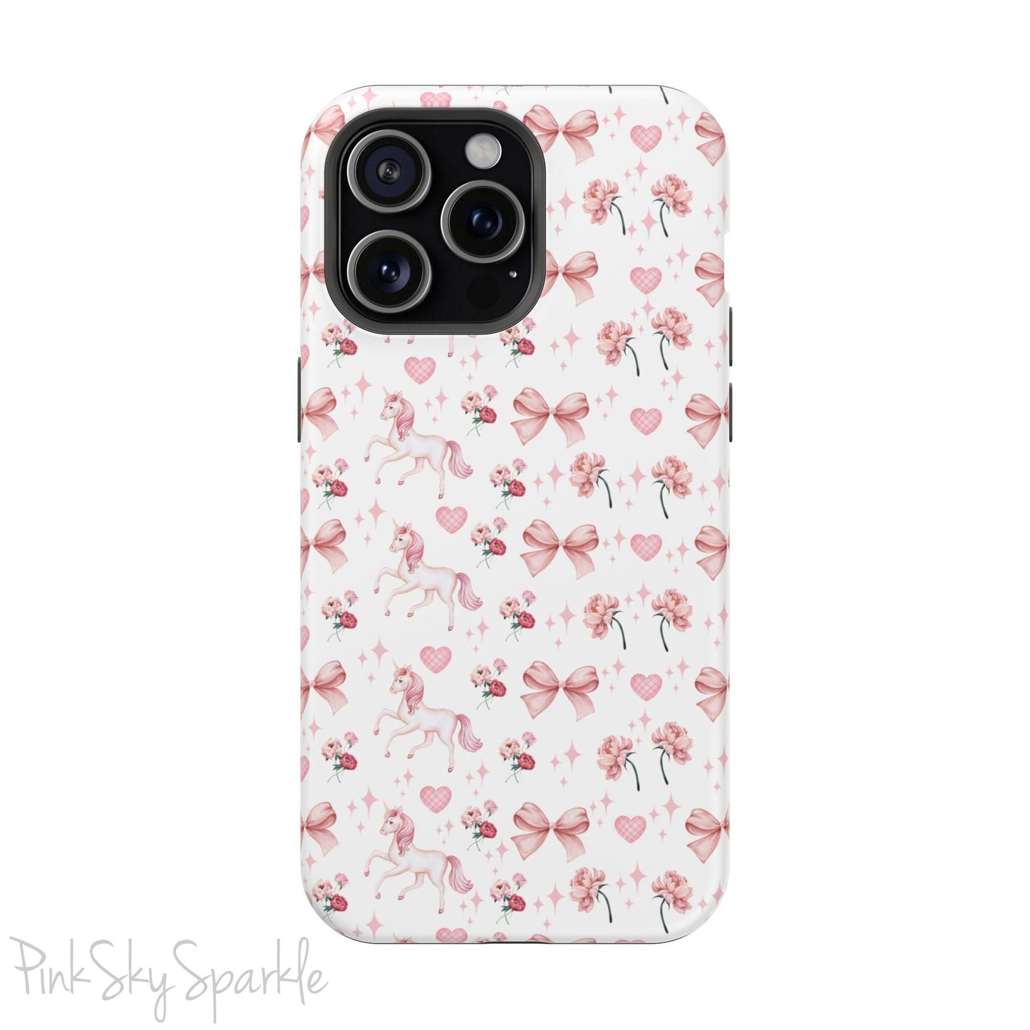 Pink Unicorn Coquette Magnetic iPhone Case