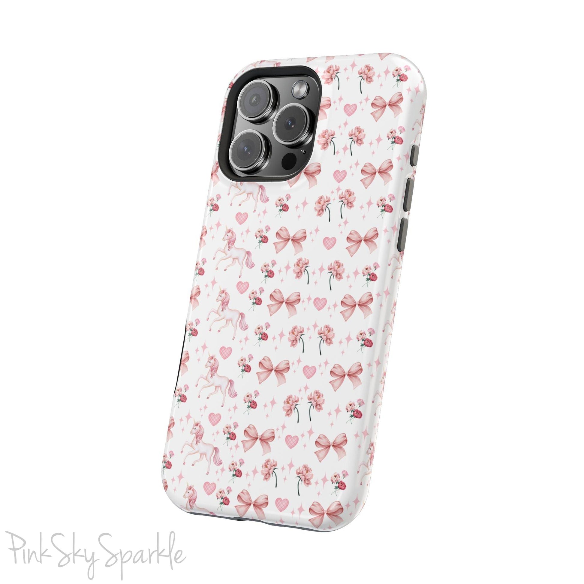 Pink Unicorn Coquette Magnetic iPhone Case