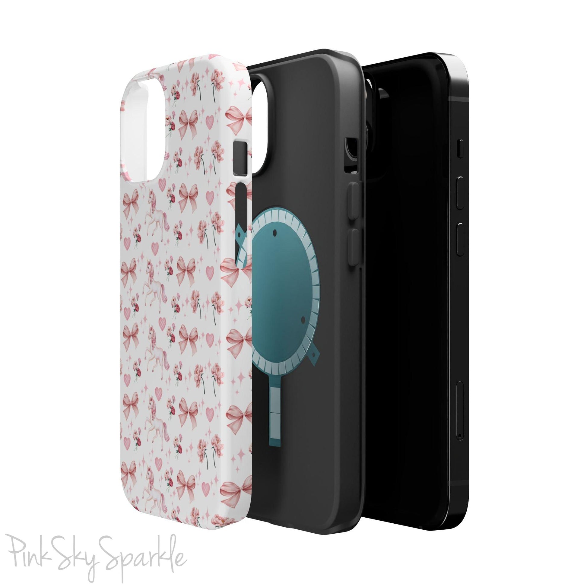 Pink Unicorn Coquette Magnetic iPhone Case