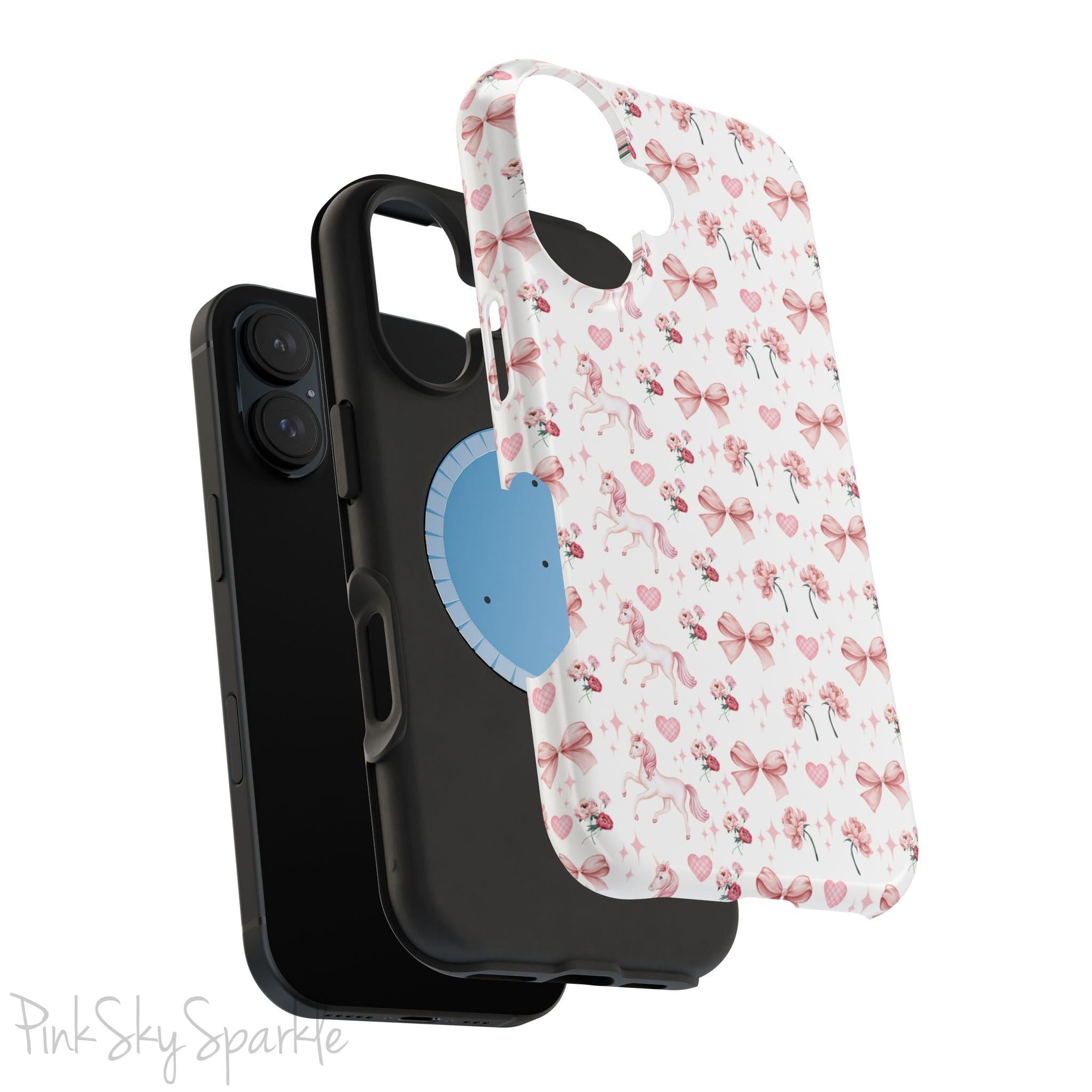 Pink Unicorn Coquette Magnetic iPhone Case