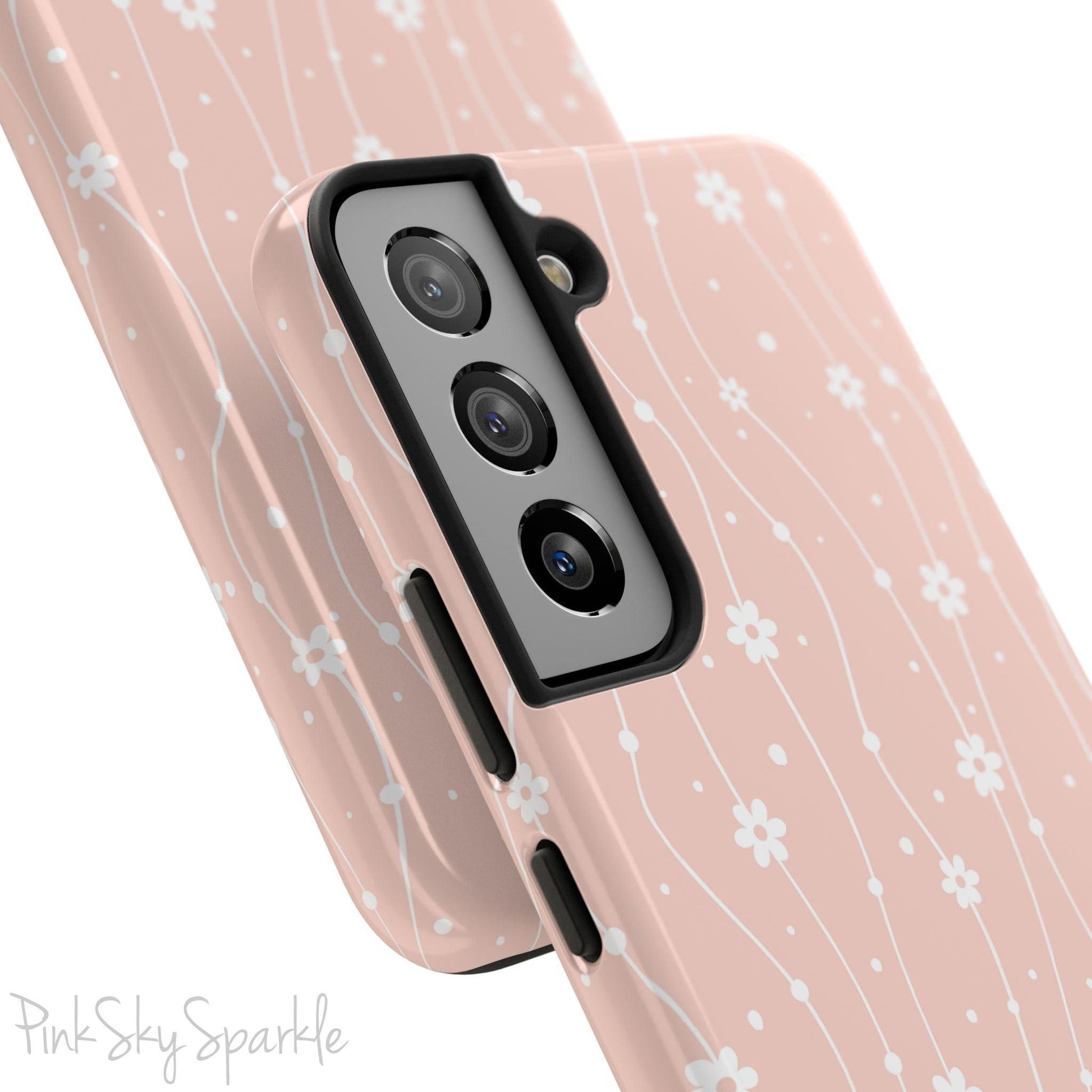 Pink Wavy Daisy Samsung Galaxy Phone Case