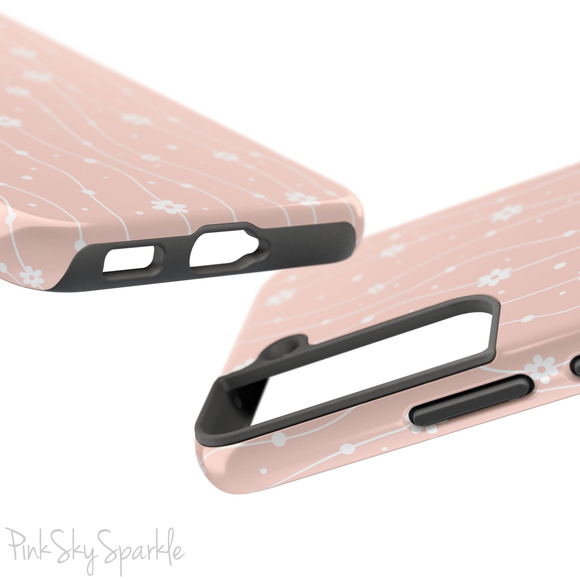 Pink Wavy Daisy Samsung Galaxy Phone Case
