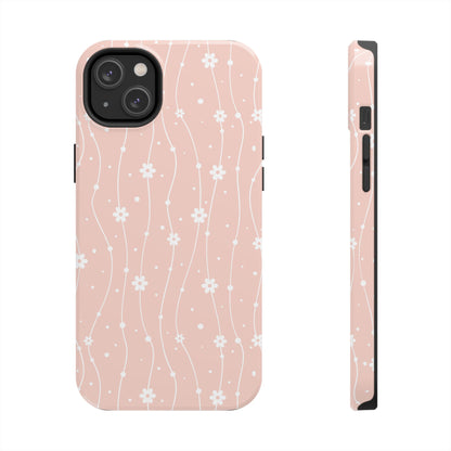 Pink Wavy Daisy iPhone Case