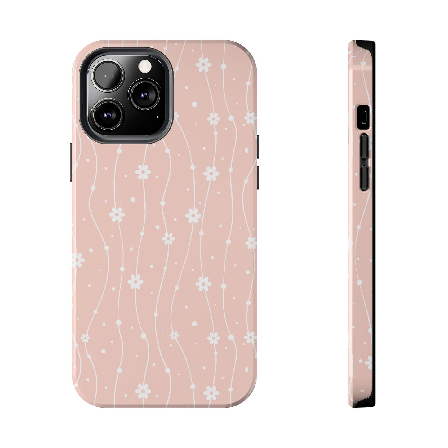 Pink Wavy Daisy iPhone Case