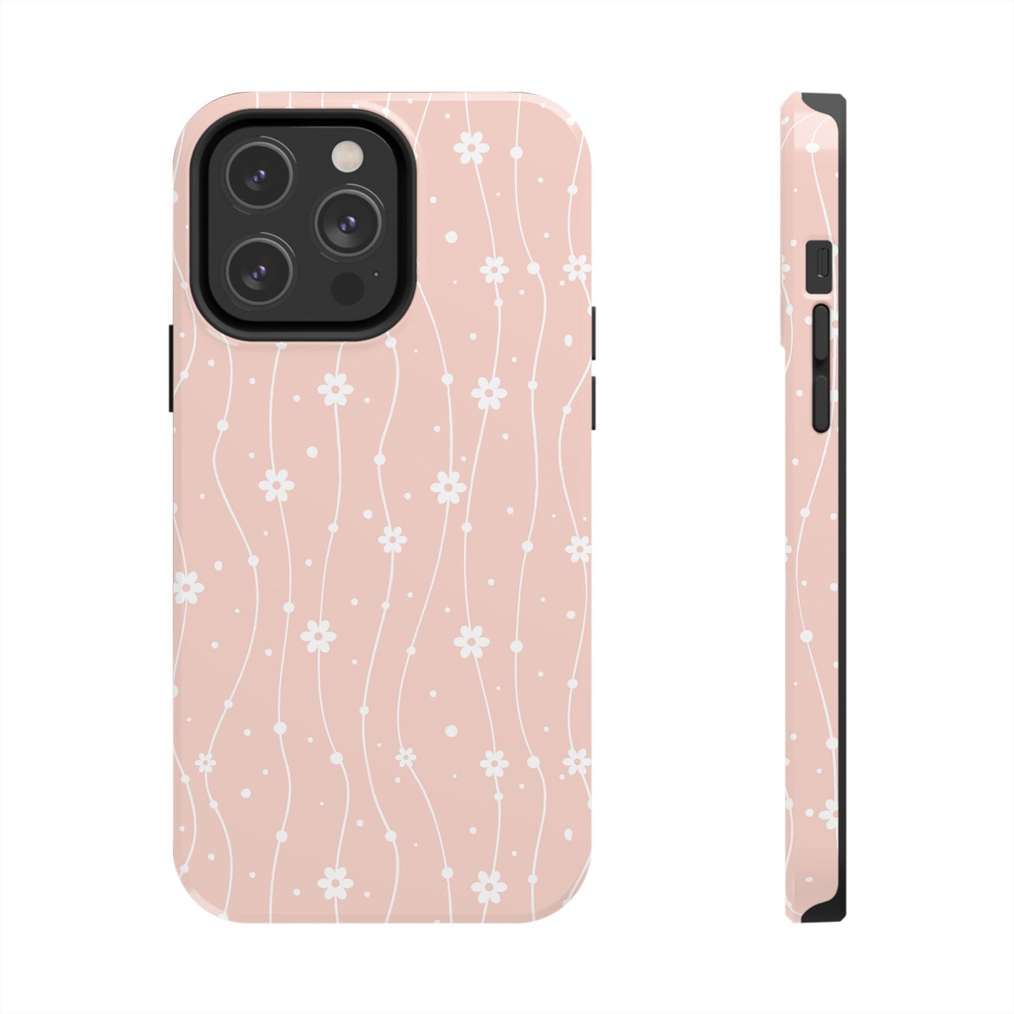 Pink Wavy Daisy iPhone Case