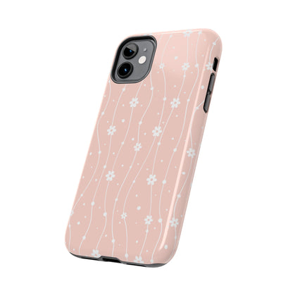 Pink Wavy Daisy iPhone Case