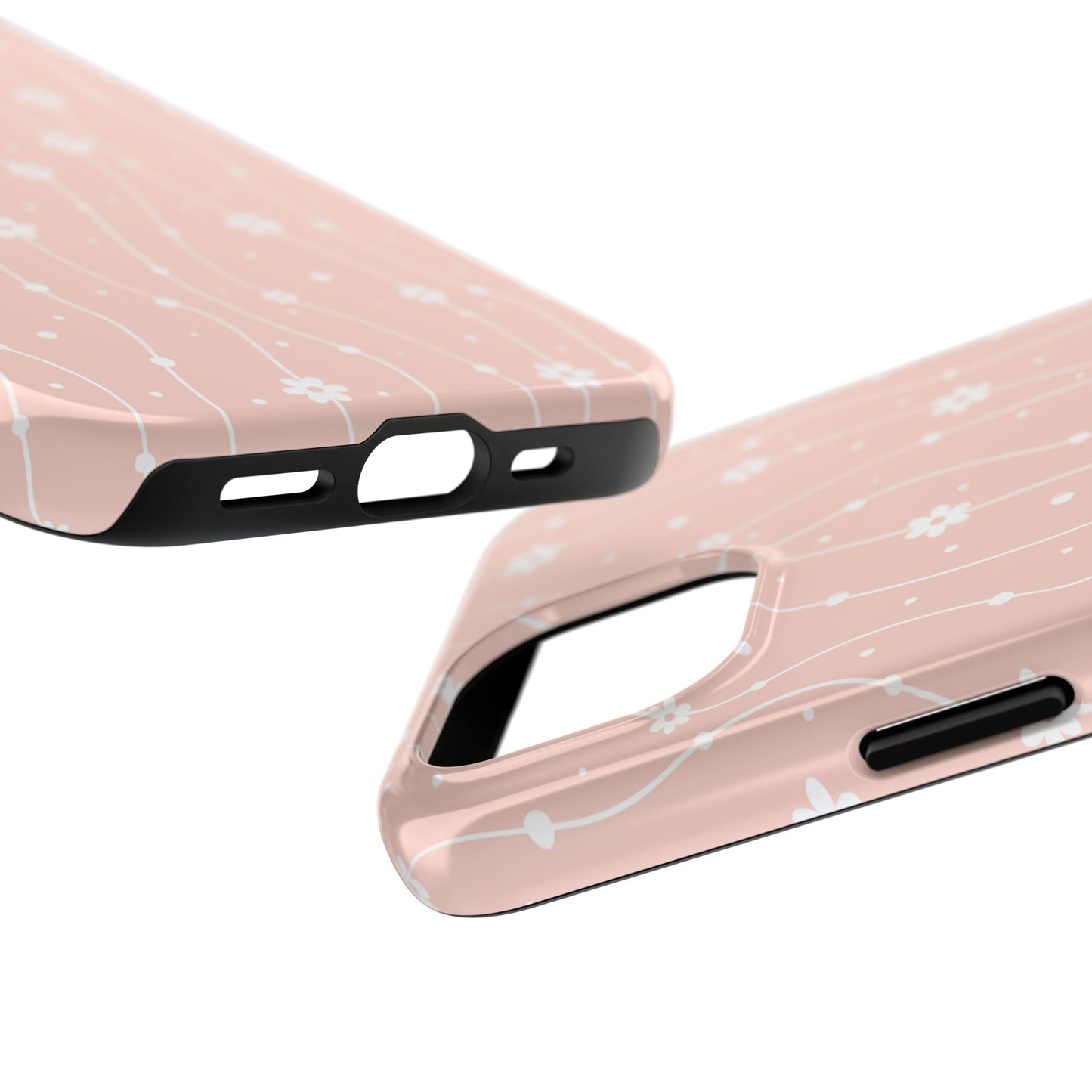 Pink Wavy Daisy iPhone Case