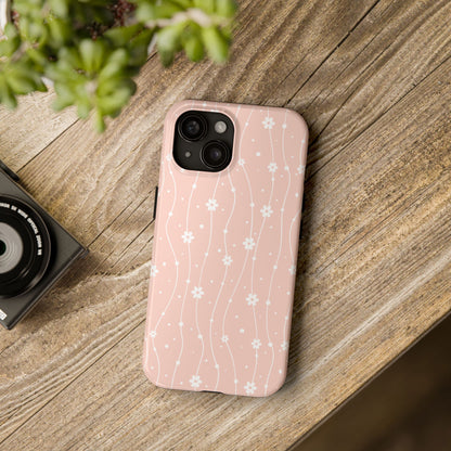 Pink Wavy Daisy iPhone Case