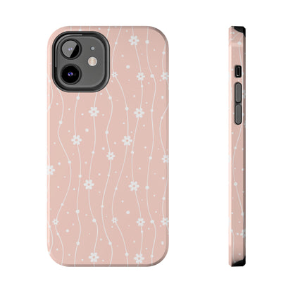 Pink Wavy Daisy iPhone Case