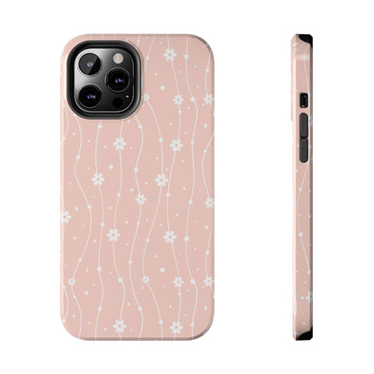 Pink Wavy Daisy iPhone Case