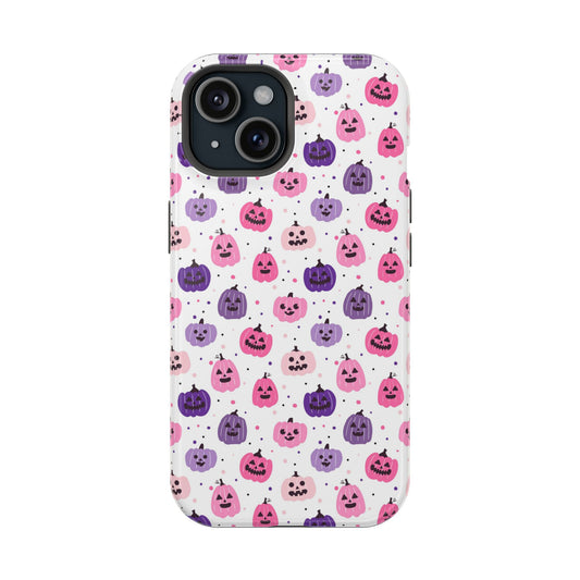 Pink and Purple Pumpkin Patch Magnetic iPhone Case