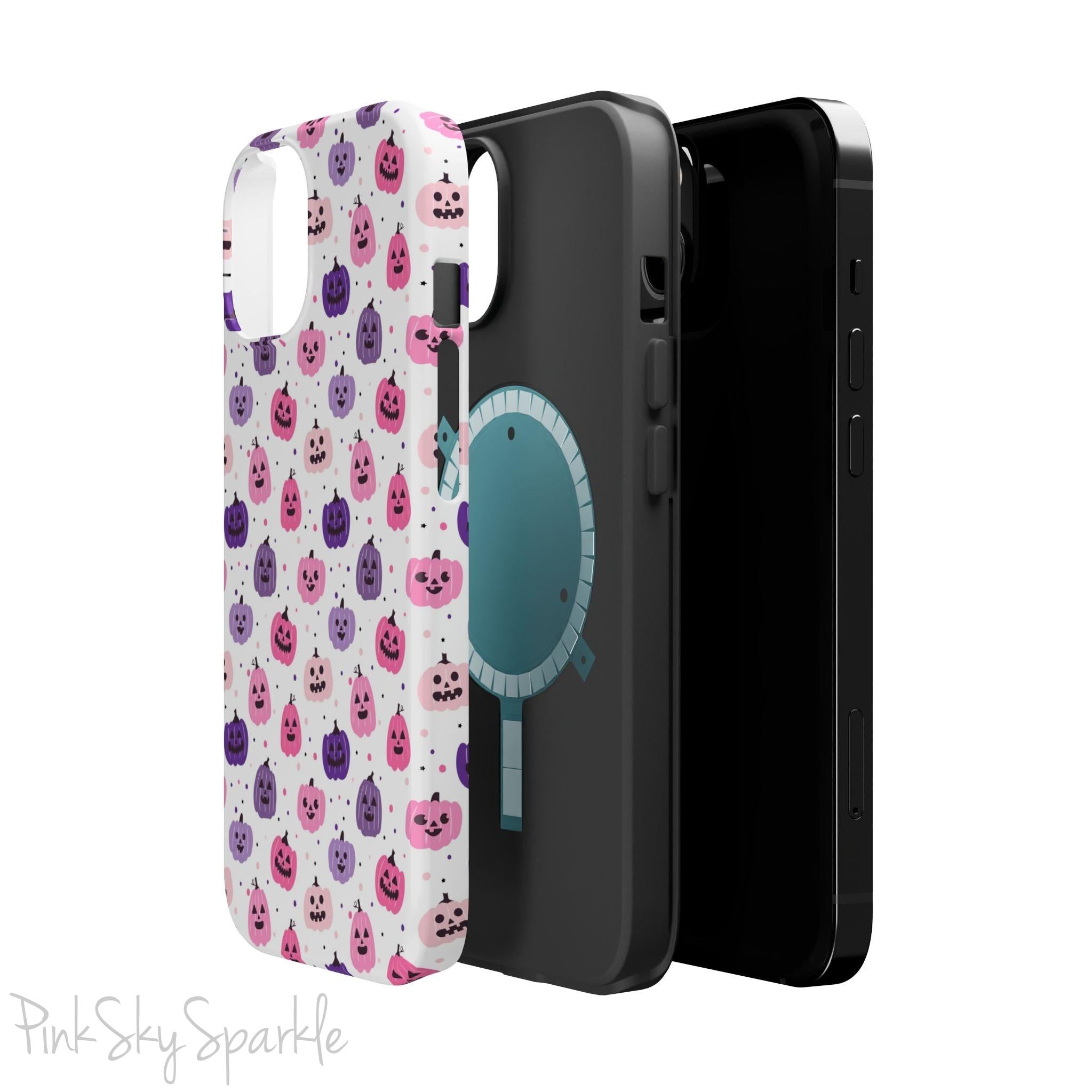 Pink and Purple Pumpkin Patch Magnetic iPhone Case