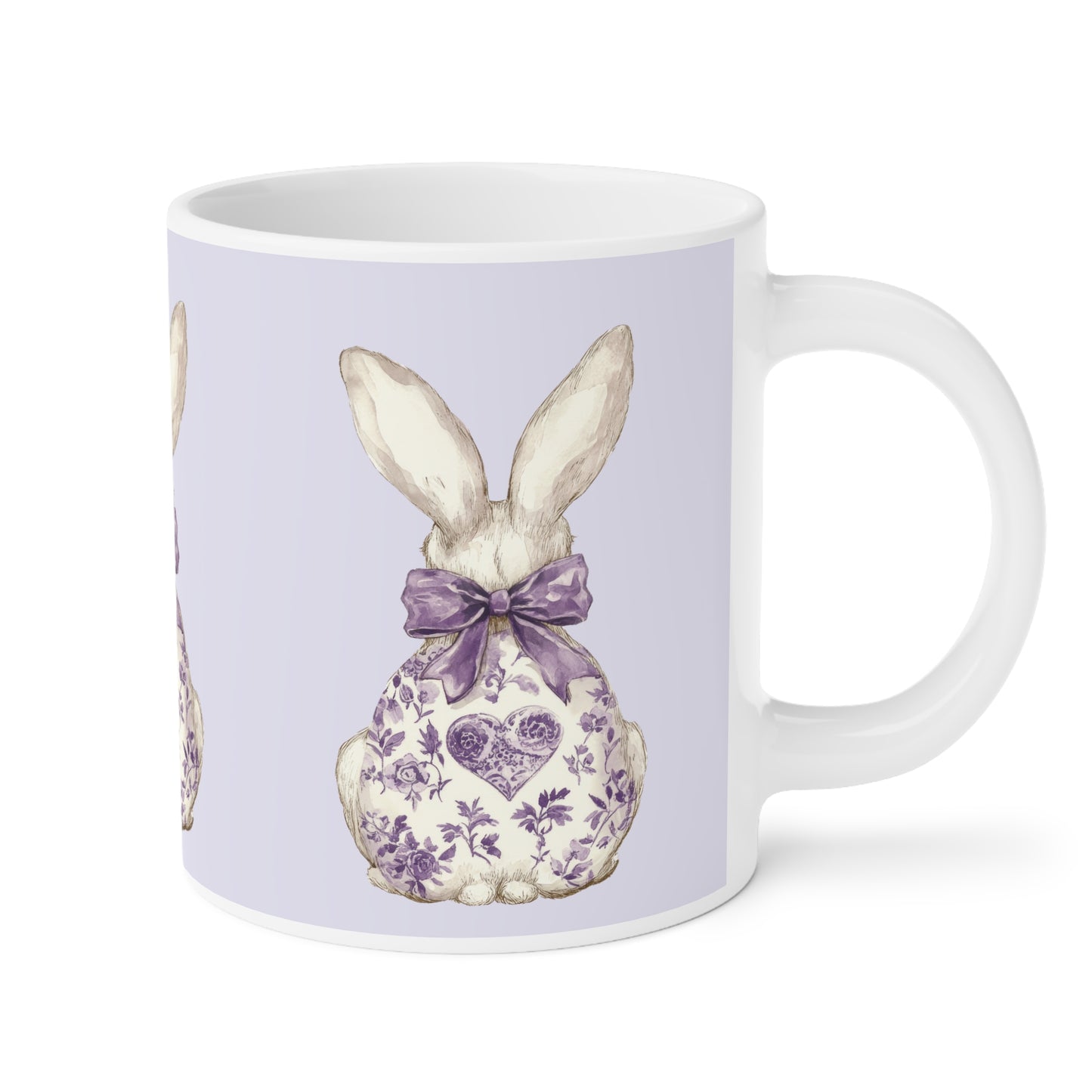 Purple Bunny Coquette Ceramic Mug