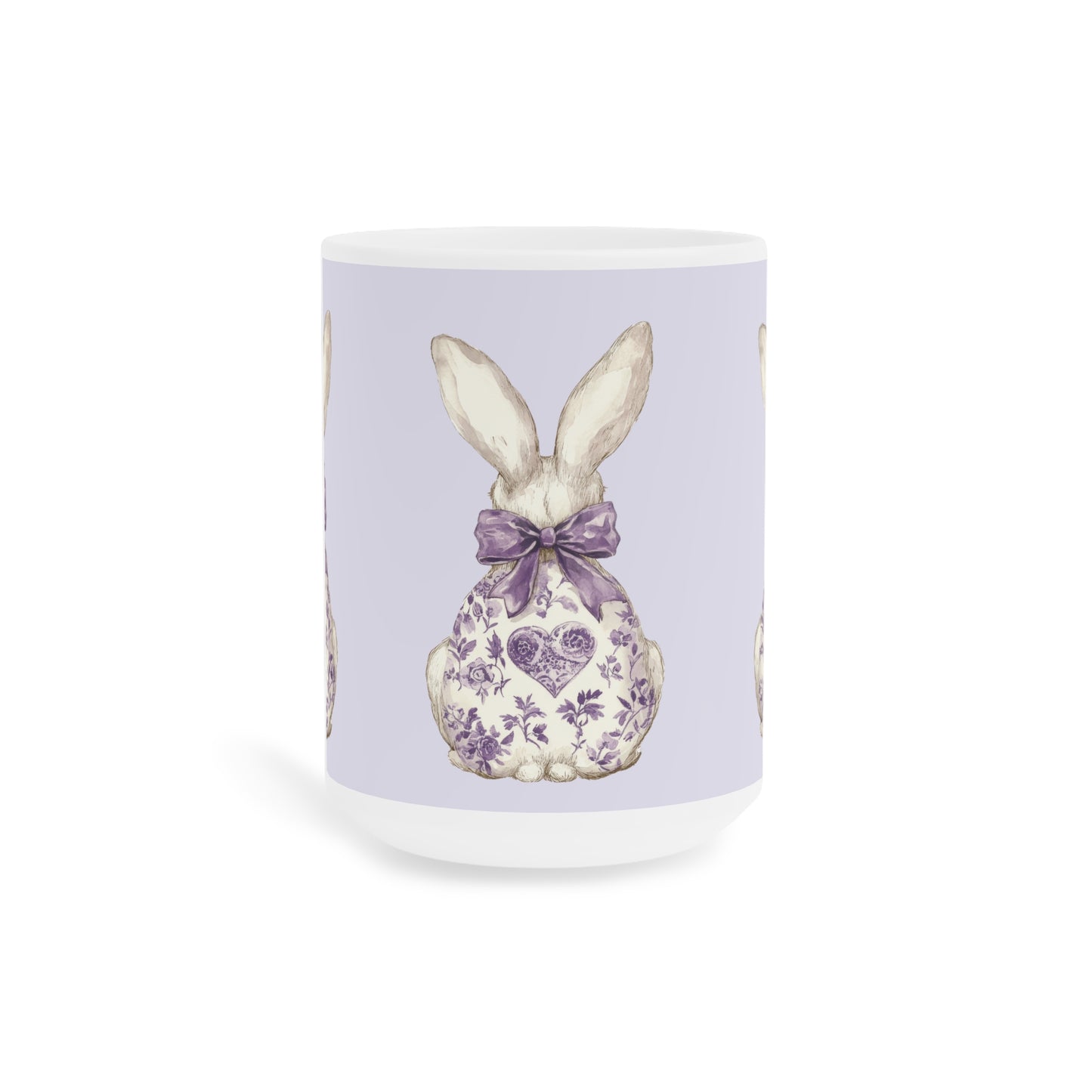 Purple Bunny Coquette Ceramic Mug