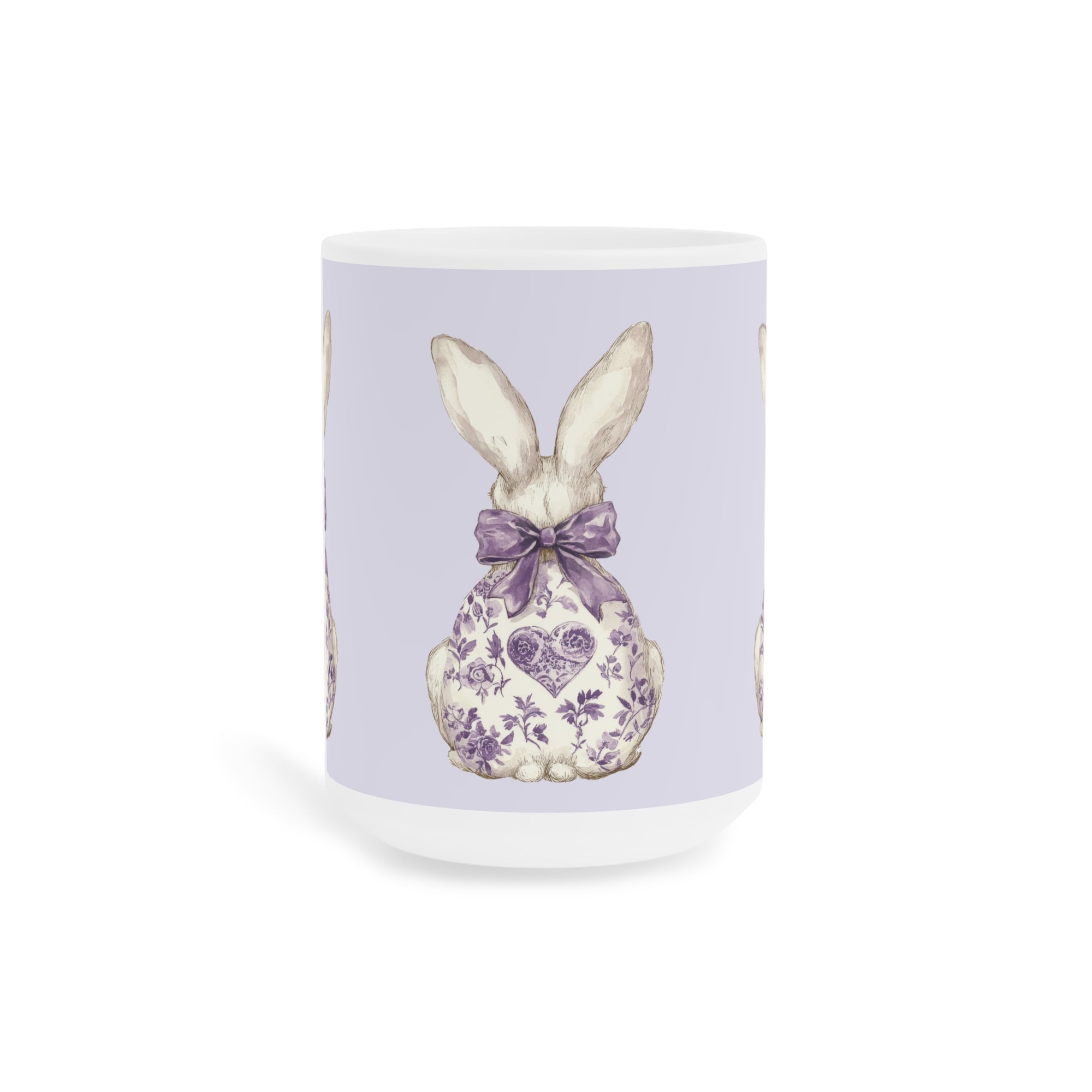 Purple Bunny Coquette Ceramic Mug