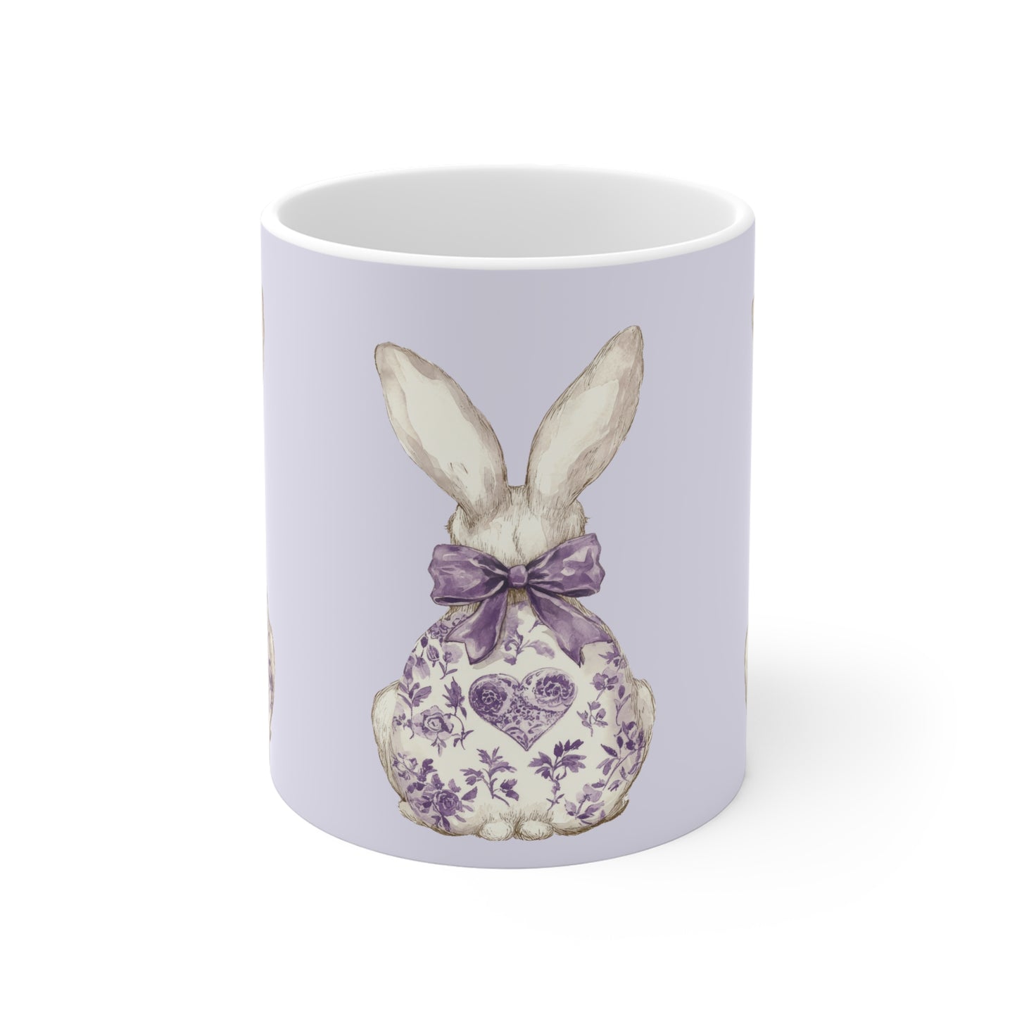 Purple Bunny Coquette Ceramic Mug