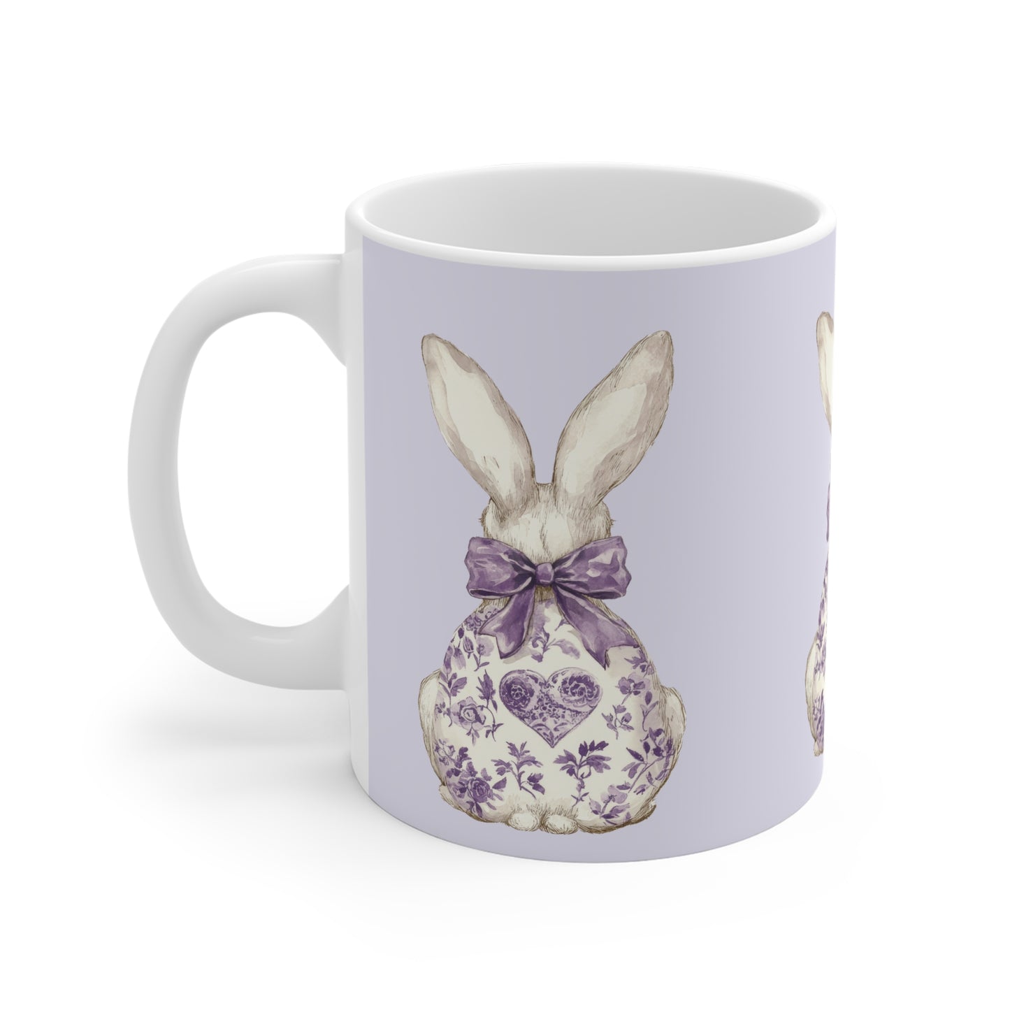 Purple Bunny Coquette Ceramic Mug