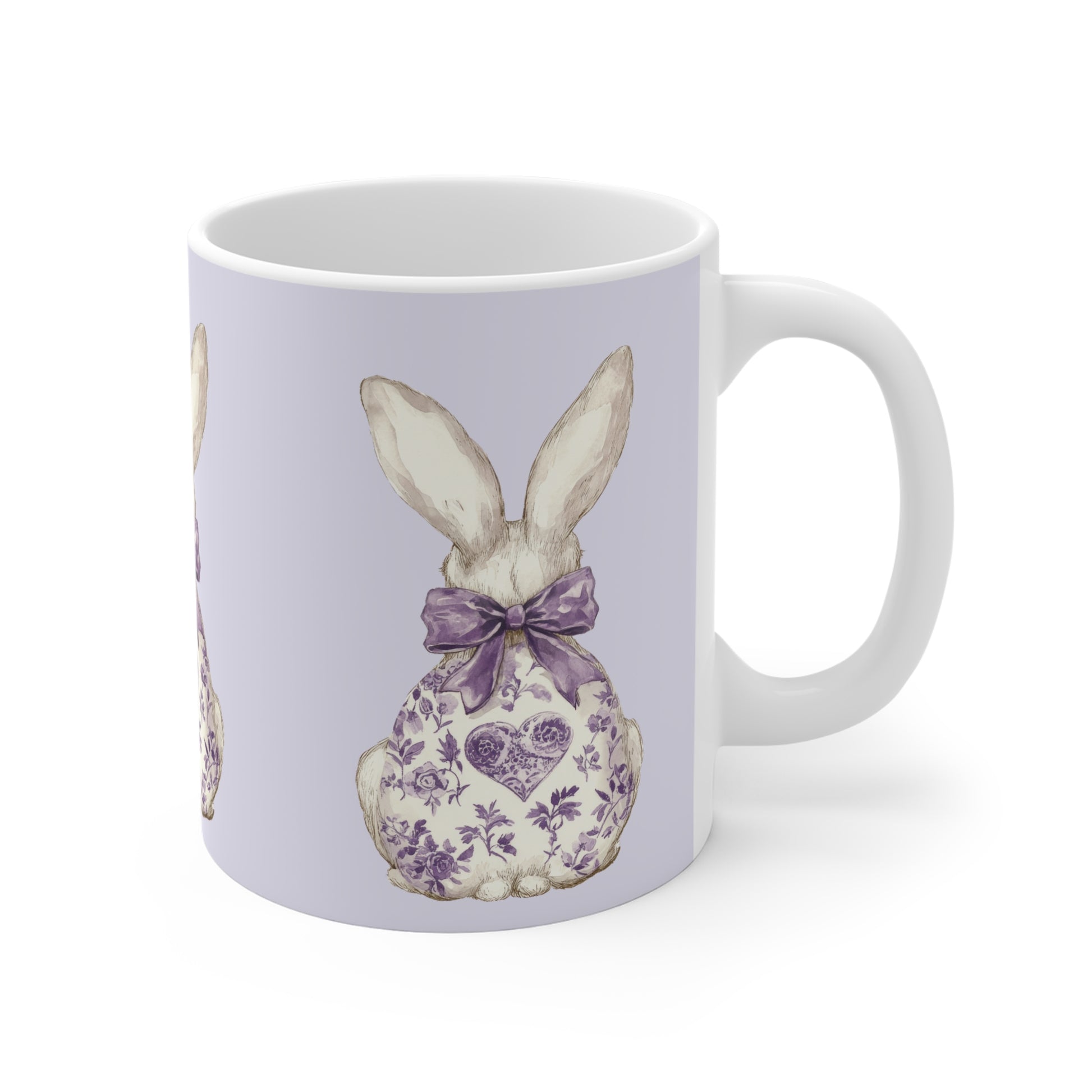 Purple Bunny Coquette Ceramic Mug