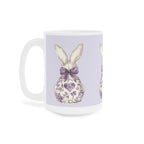 Purple Bunny Coquette Ceramic Mug