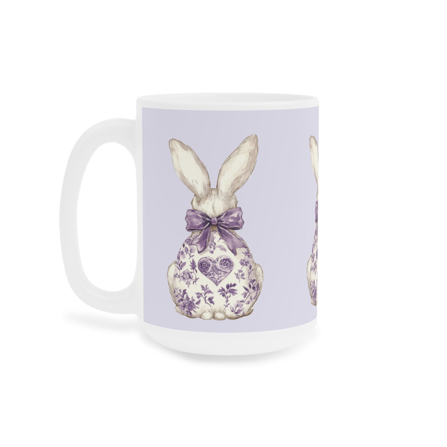 Purple Bunny Coquette Ceramic Mug