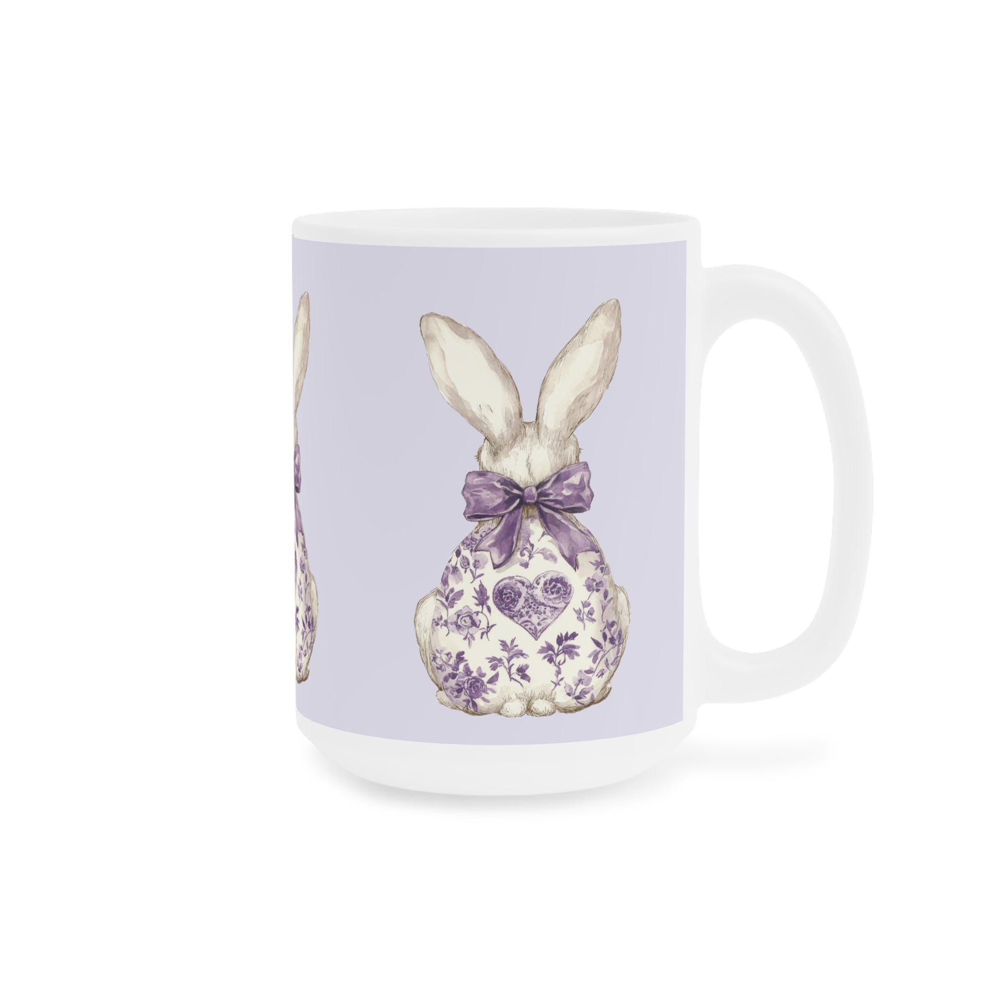 Purple Bunny Coquette Ceramic Mug