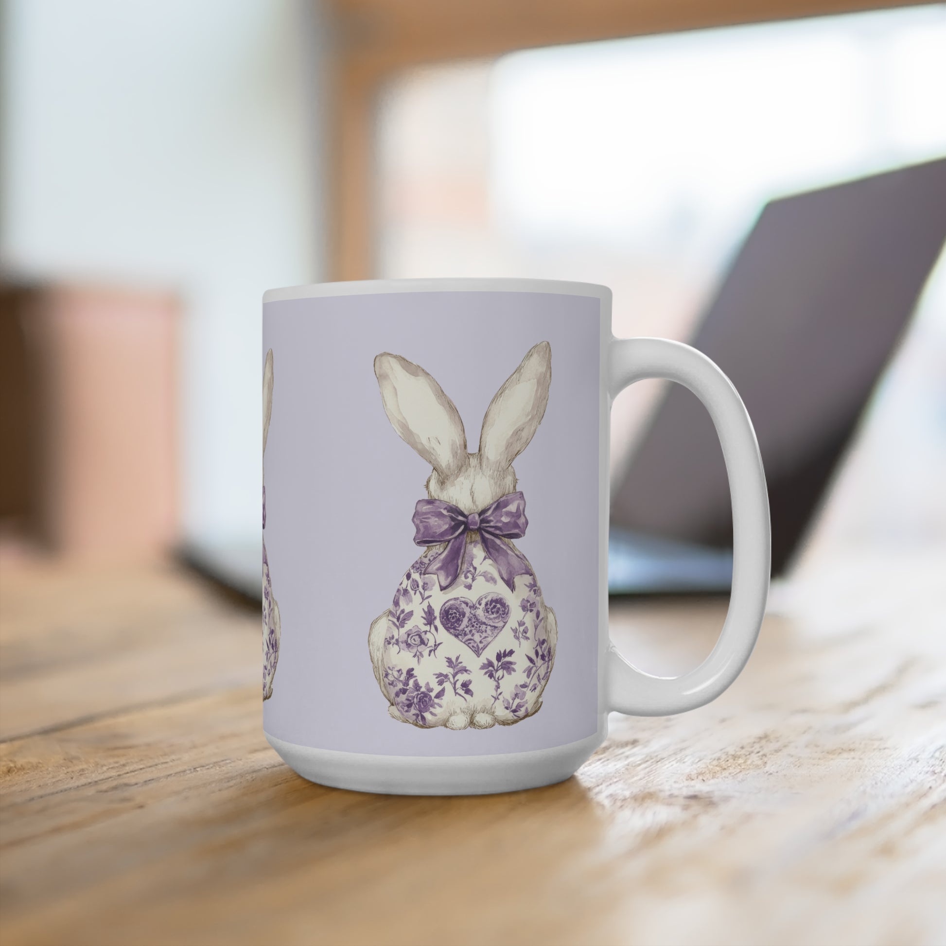 Purple Bunny Coquette Ceramic Mug