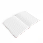 Red French Toile Rabbit Ruled Notebook Journal