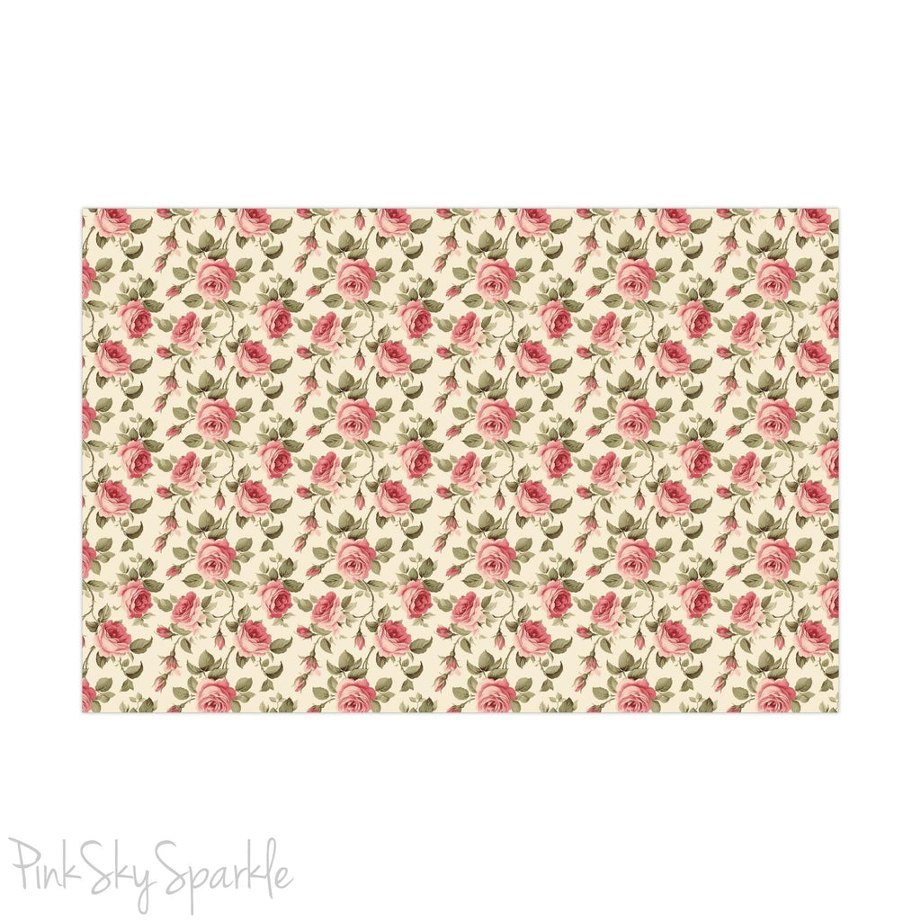 Rose Garden Gift Wrap Paper