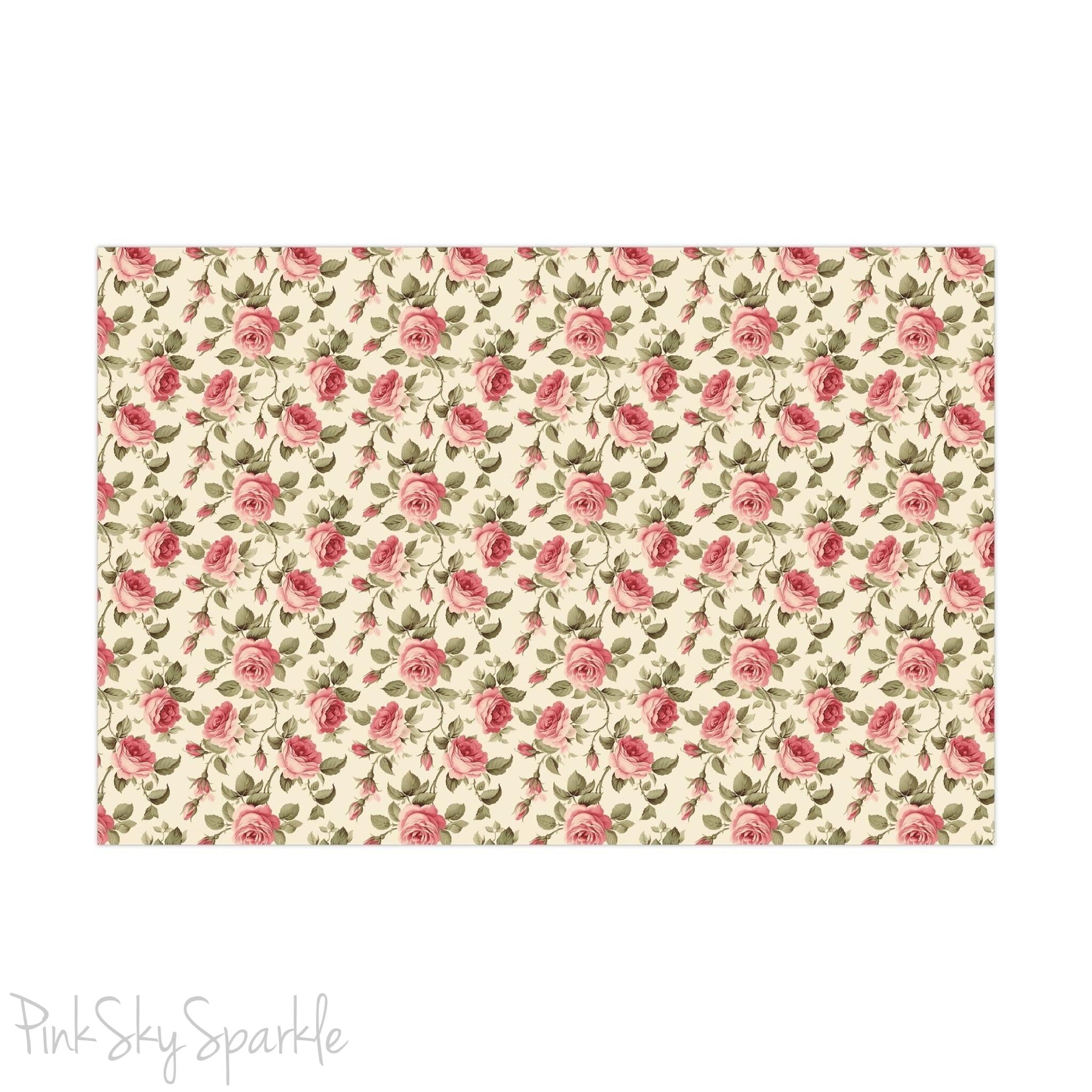 Rose Garden Gift Wrap Paper